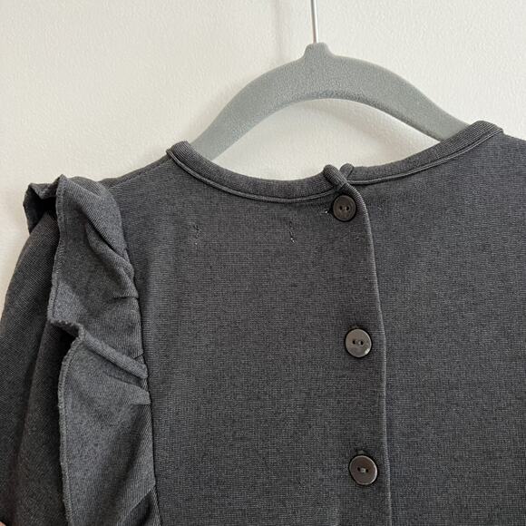 Wheat Charcoal Gray Ruffle Dress - Picture 7 of 8